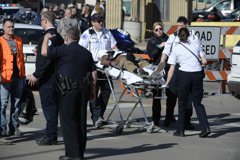 Multiple shootings and a stabbing have been reported at the Denver Coliseum. Police spokesman Sonny Jackson said at least two people were shot and one was stabbed shortly after 1 p.m. The Colorado Motorcycle Expo is being held this weekend at the Coliseum on the National Western Stockshow complex. (Photo by Andy Cross/The Denver Post)